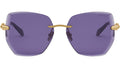 Serpenti Viper Gold Geometric Sunglasses