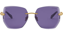 Serpenti Viper Gold Geometric Sunglasses