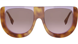 Fendigraphy Pink Havana Geometric Sunglasses
