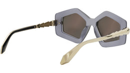 Serpenti Silver Geometric Sunglasses