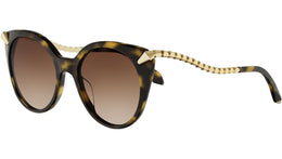 Serpenti Viper Havana Round Sunglasses