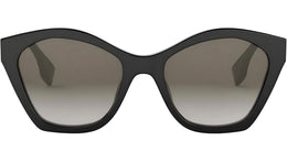 Lettering Black Geometric Sunglasses