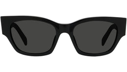 Monochroms Black Rectangular Sunglasses