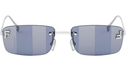 Fendi First Crystal Silver Square Sunglasses