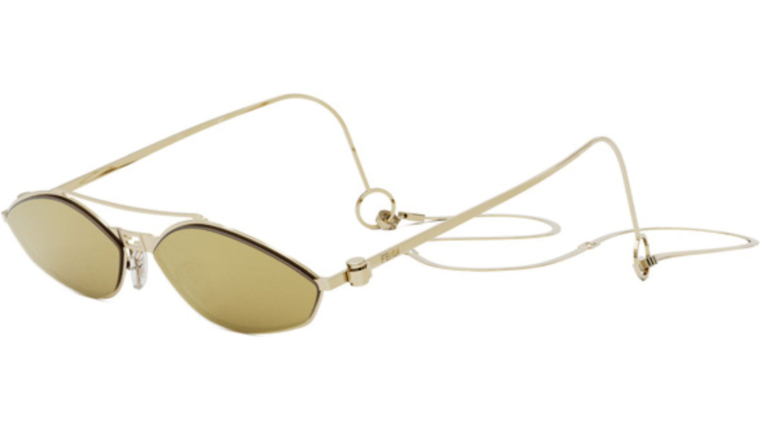 Baguette Gold Cat Eye Sunglasses