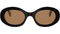 Triomphe Black Oval Sunglasses