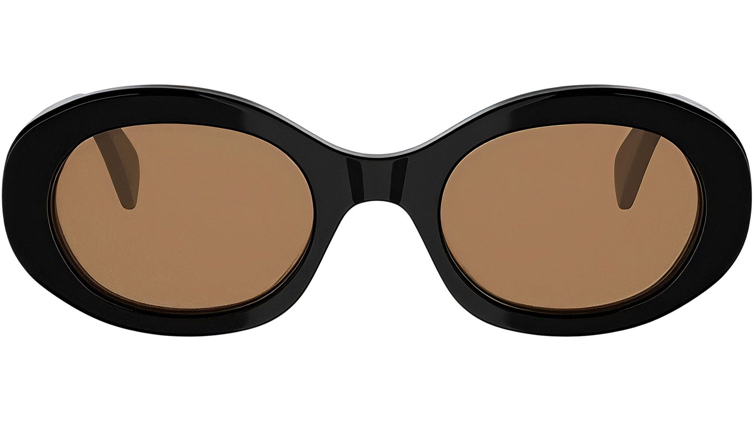 Triomphe Black Oval Sunglasses
