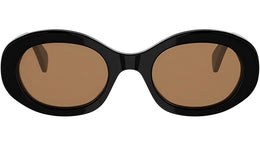 Triomphe Black Oval Sunglasses