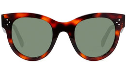 CELINE 3 Dots Shiny Havana Round Sunglasses