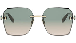 Serpenti Forever Gold Square Sunglasses