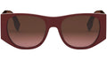 Baguette Red Oval Sunglasses