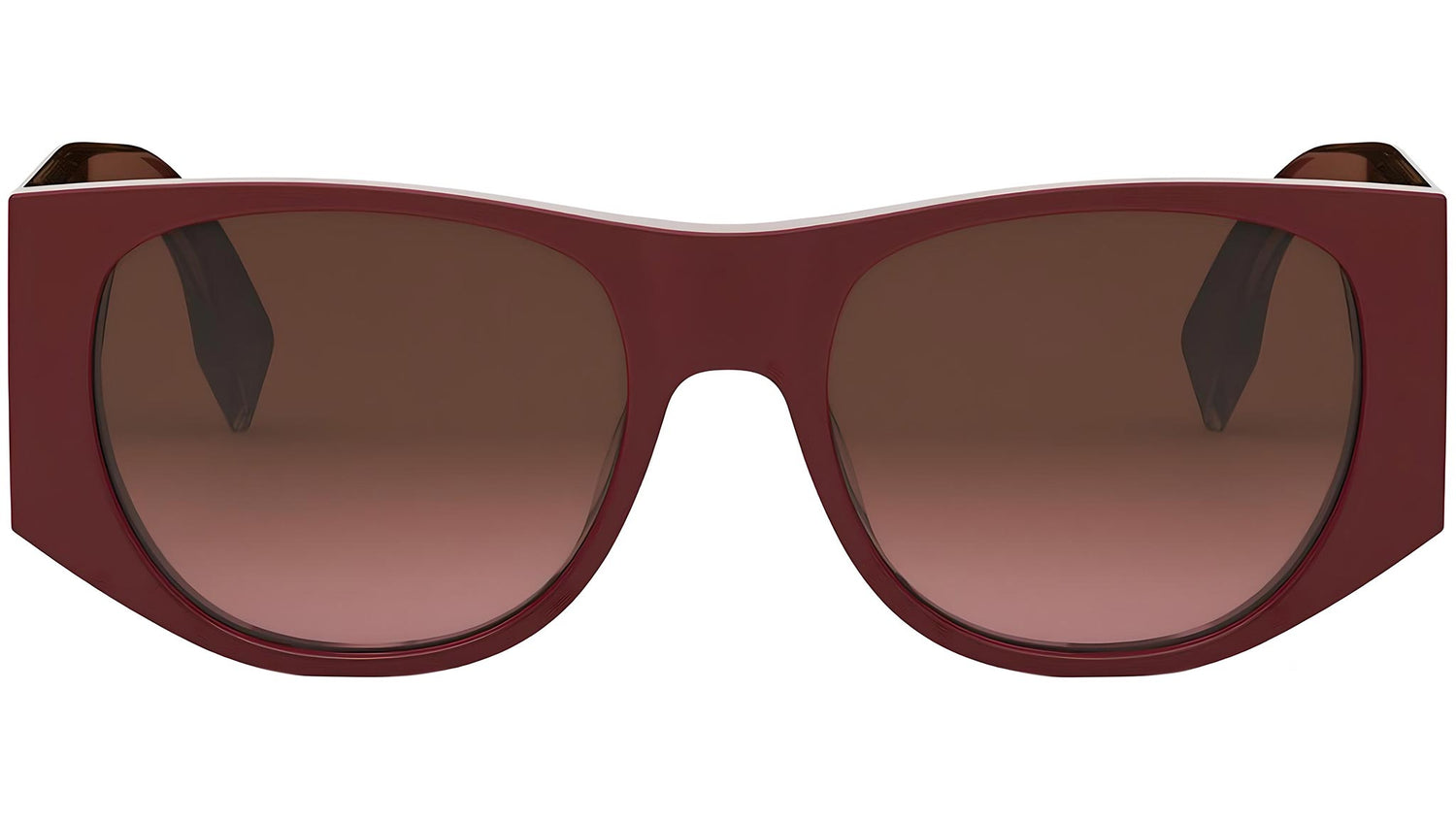 Baguette Red Oval Sunglasses