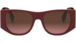 Baguette Red Oval Sunglasses