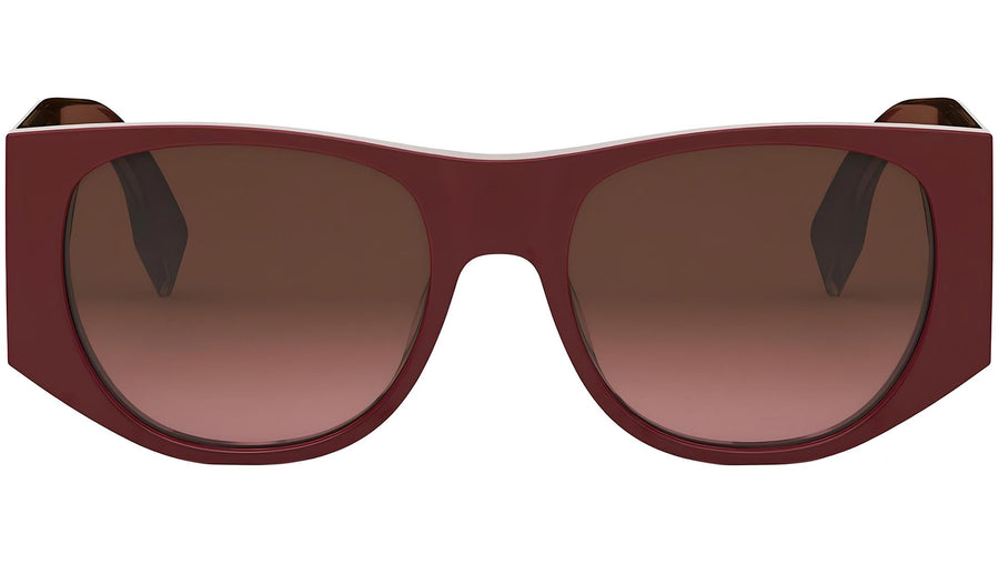 Baguette Red Oval Sunglasses