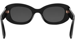 B.zero1 Shiny Black Oval Sunglasses