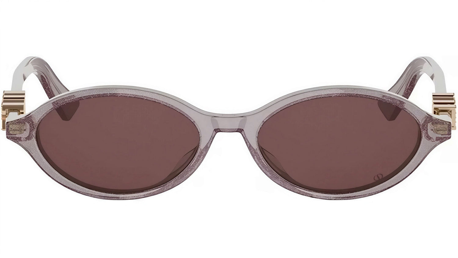 DiorTreasure R1I Shiny Black Oval Sunglasses
