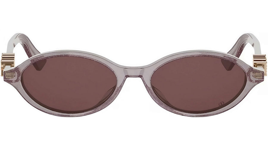 DiorTreasure R1I Shiny Black Oval Sunglasses