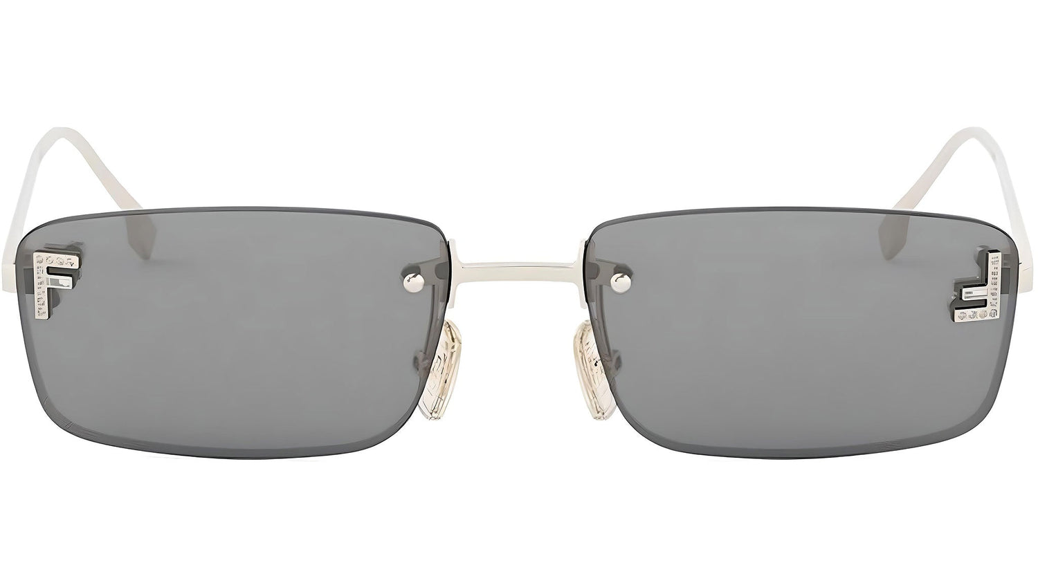 Fendi First Crystal Light Gold Square Sunglasses