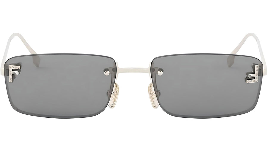 Fendi First Crystal Light Gold Square Sunglasses