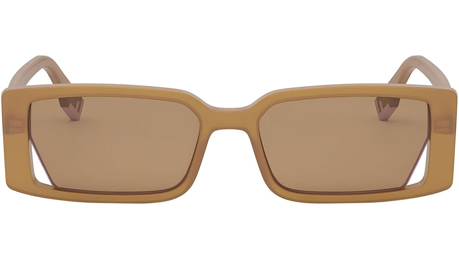 Fendi Way Orange Rectangular Sunglasses