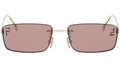 Fendi First Crystal Gold Square Sunglasses