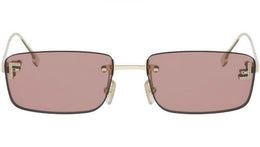Fendi First Crystal Gold Square Sunglasses