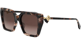 FF Diamonds Havana Square Sunglasses