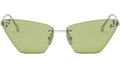 Fendi First Crystal Silver Cat Eye Sunglasses