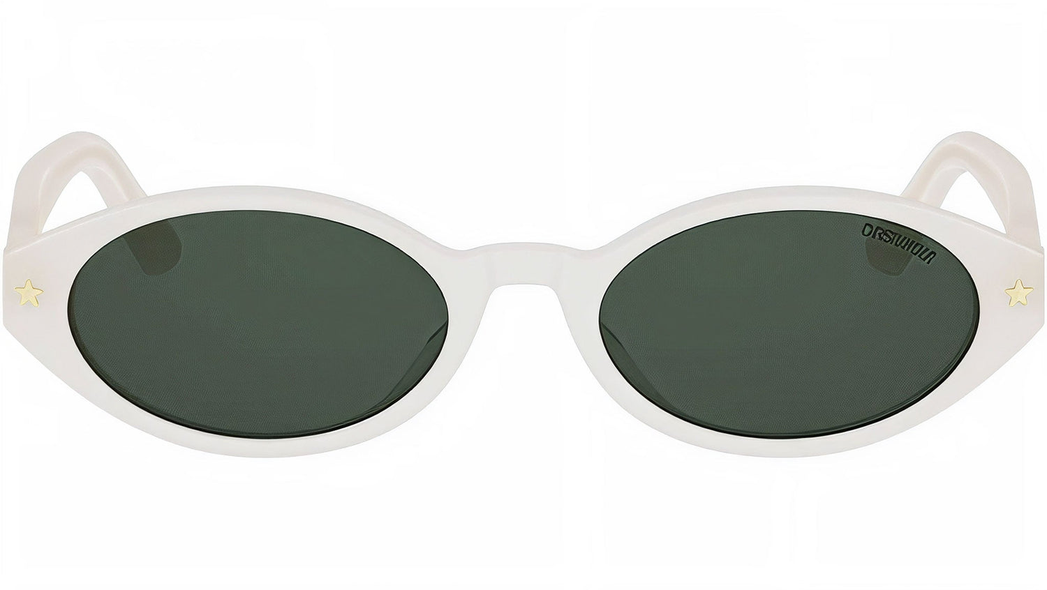DiorPacific R1I White Oval Sunglasses