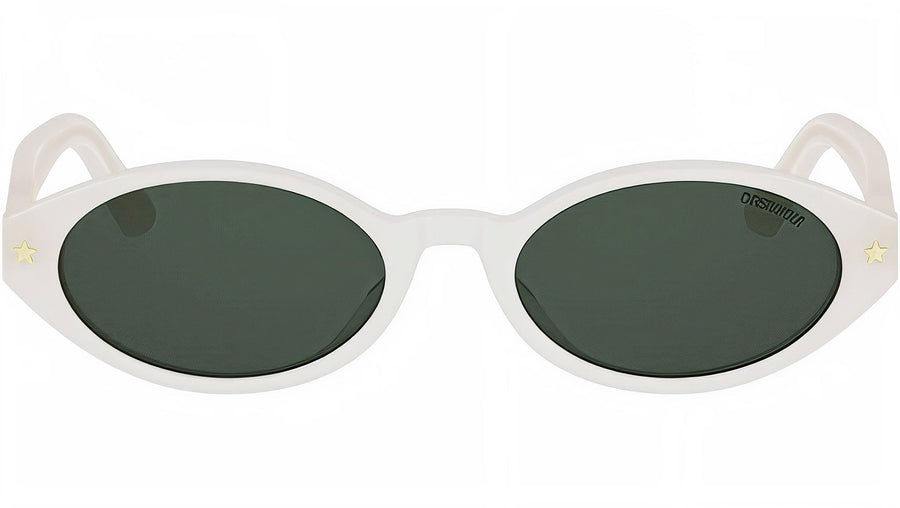 DiorPacific R1I White Oval Sunglasses
