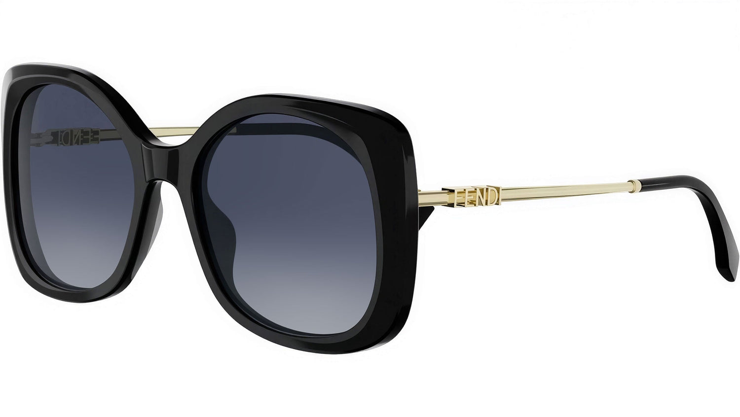 Fendigraphy Shiny Black Butterfly Sunglasses