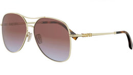 Fendigraphy Shiny Gold Pilot Sunglasses