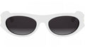 DiorGlow B2I White Oval Sunglasses