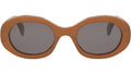 Triomphe Brown Oval Sunglasses