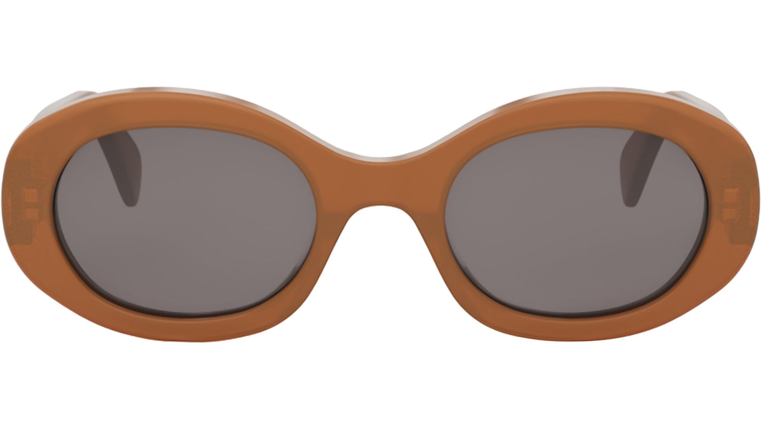 Triomphe Brown Oval Sunglasses