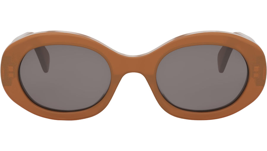 Triomphe Brown Oval Sunglasses