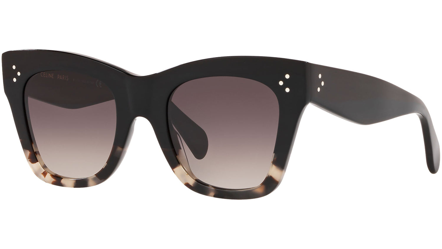 CELINE 3 Dots Black Havana Cat Eye Sunglasses