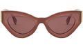 FF Diamonds Red Cat Eye Sunglasses