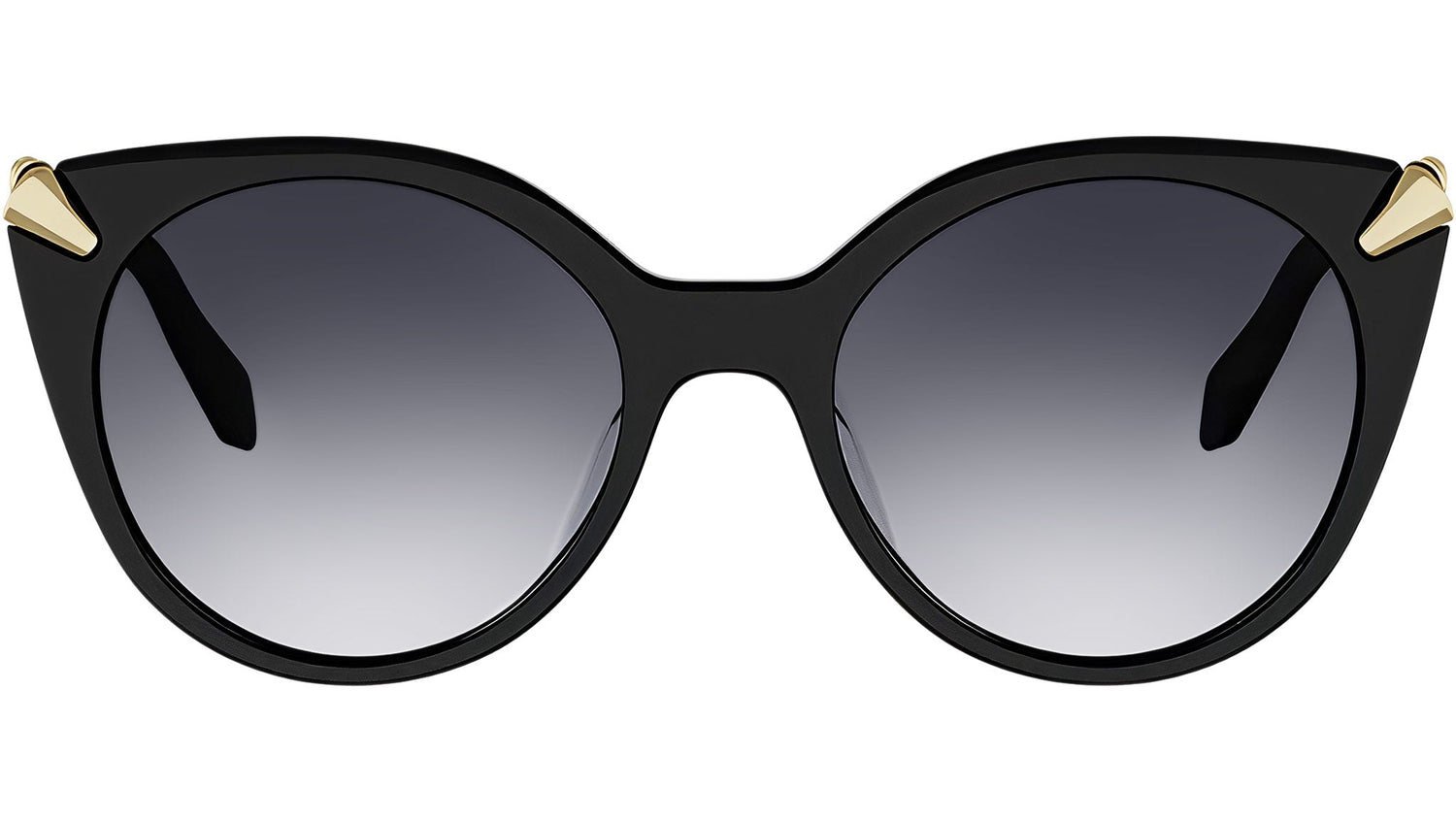 Serpenti Viper Black Round Sunglasses
