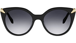 Serpenti Viper Black Round Sunglasses