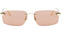 CDior S4U Light Gold Rectangular Sunglasses