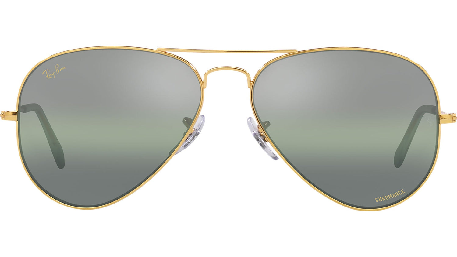 Aviator Chromance RB3025 9196G4 Gold Green