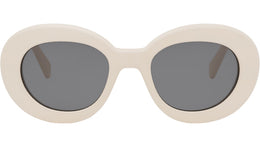 Triomphe White Round Sunglasses