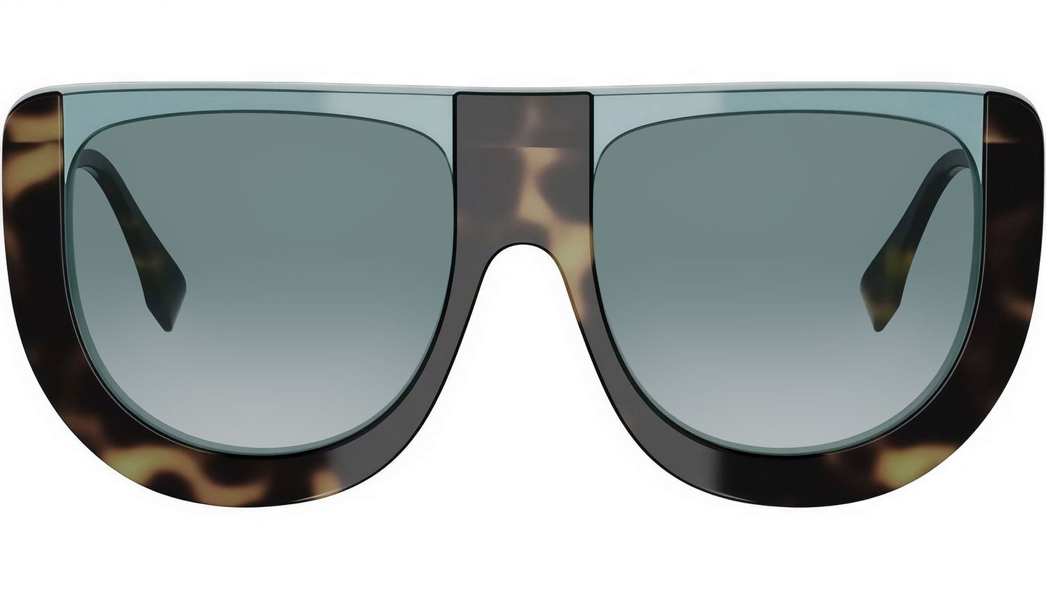 Fendigraphy Green Havana Geometric Sunglasses