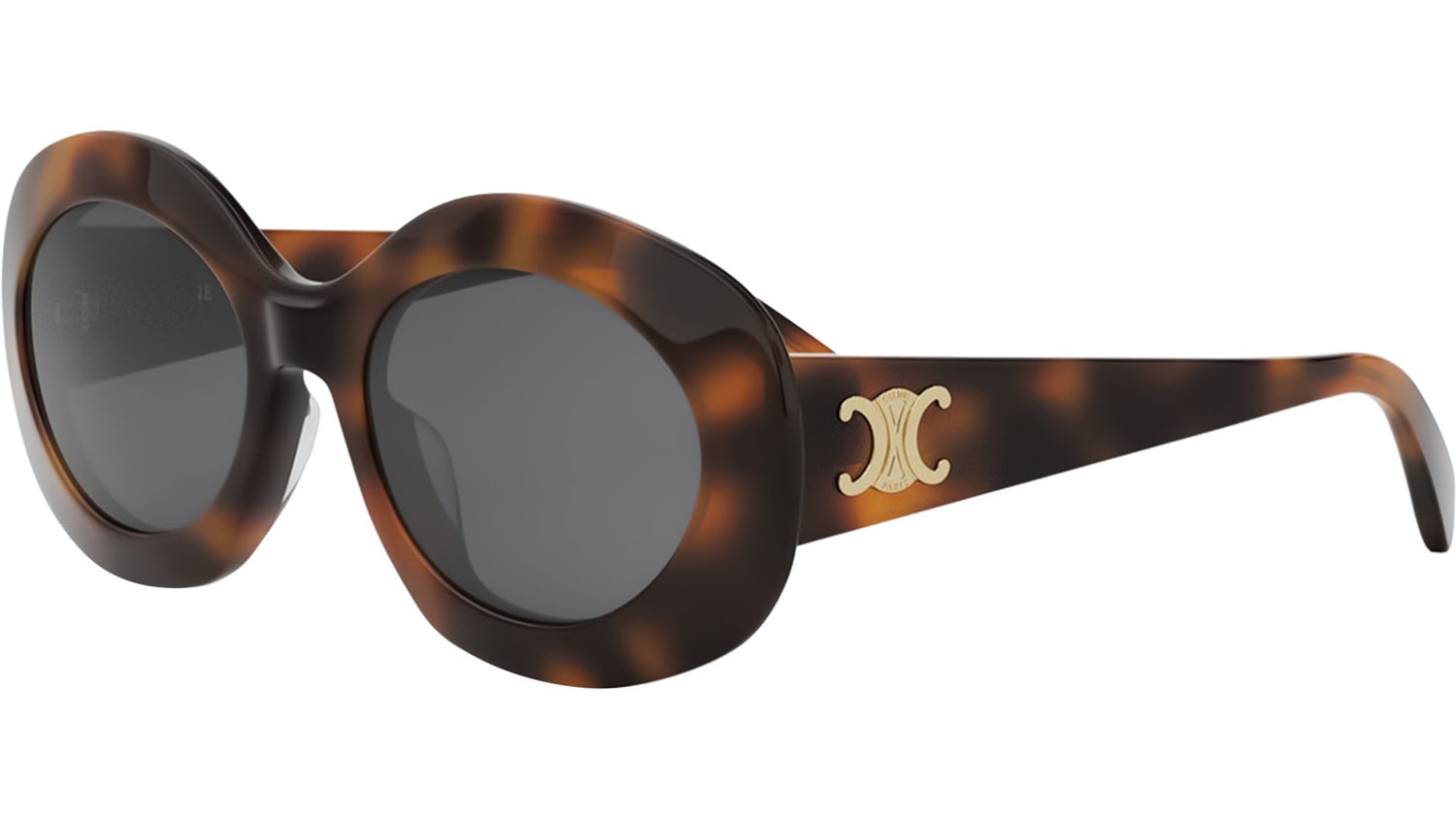 Triomphe Havana Round Sunglasses