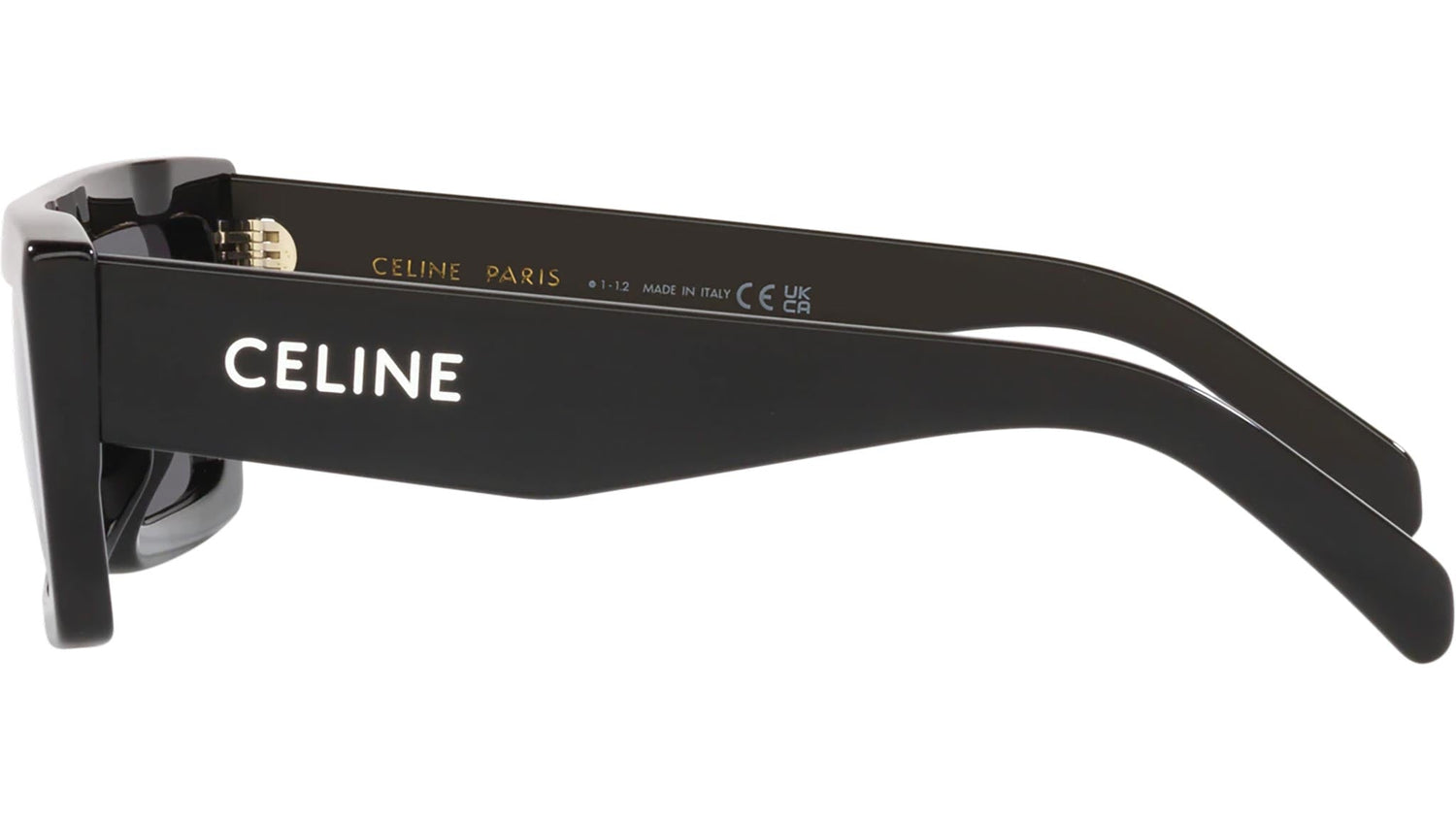 Monochroms Black Rectangular Sunglasses