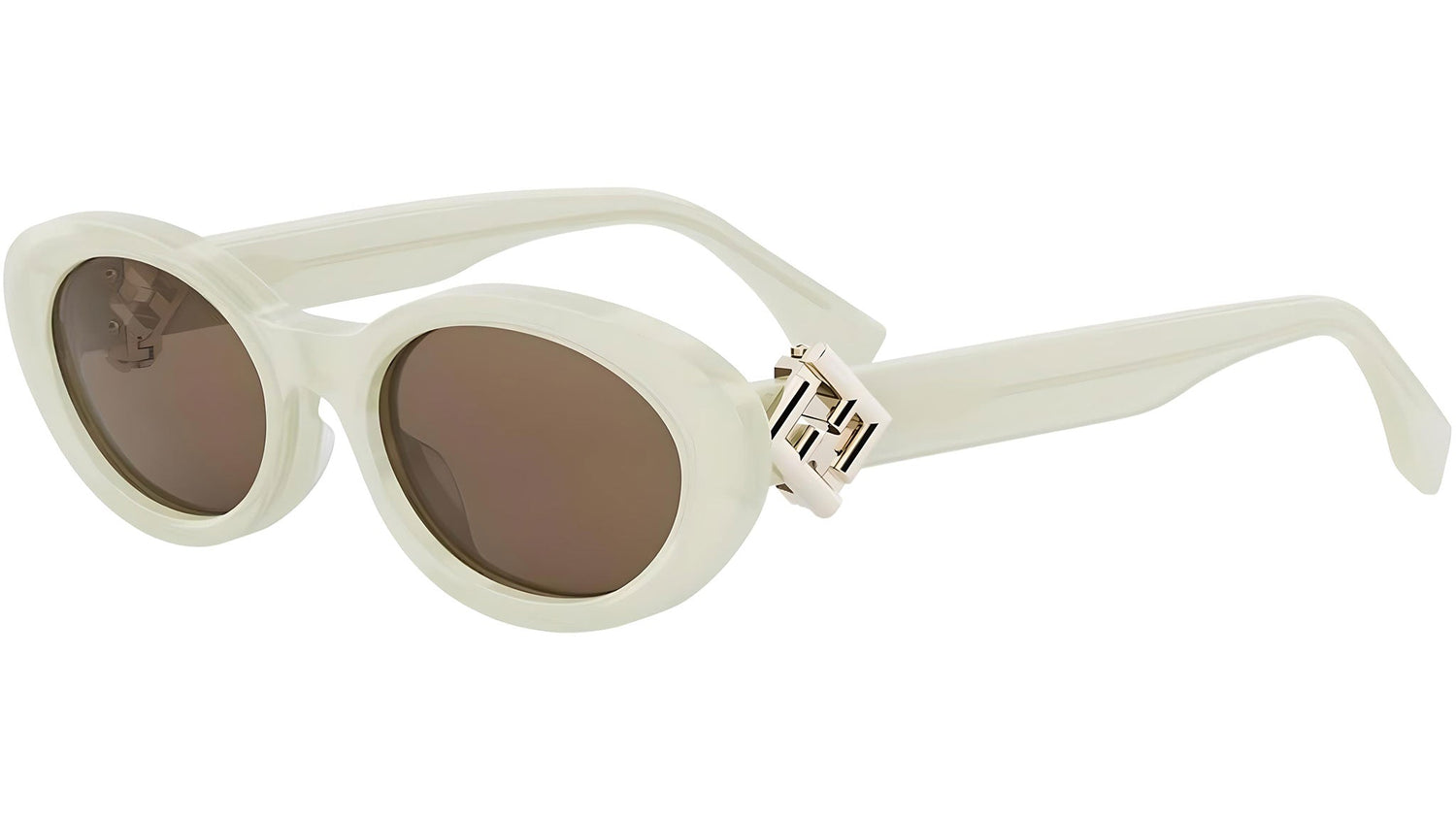 FF Diamonds Green Oval Sunglasses