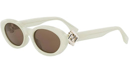 FF Diamonds Green Oval Sunglasses