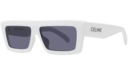 Monochroms White Rectangular Sunglasses