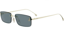 Fendi First Crystal Gold Square Sunglasses